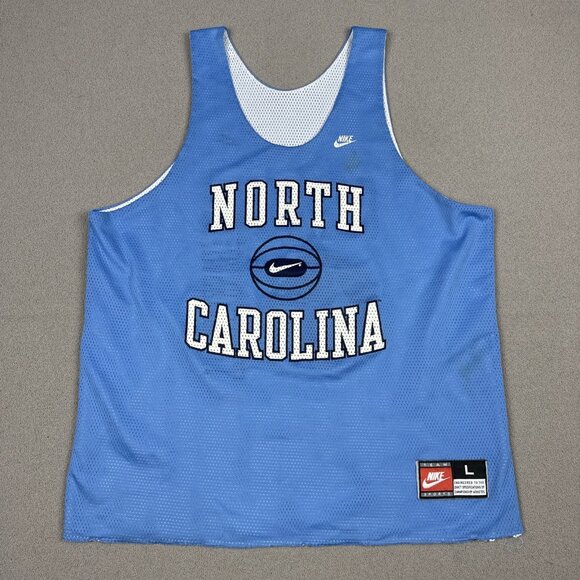 Vintage Nike North Carolina Jersey Men L Blue UNC Tar Heels Practice Reversible - Picture 1 of 8
